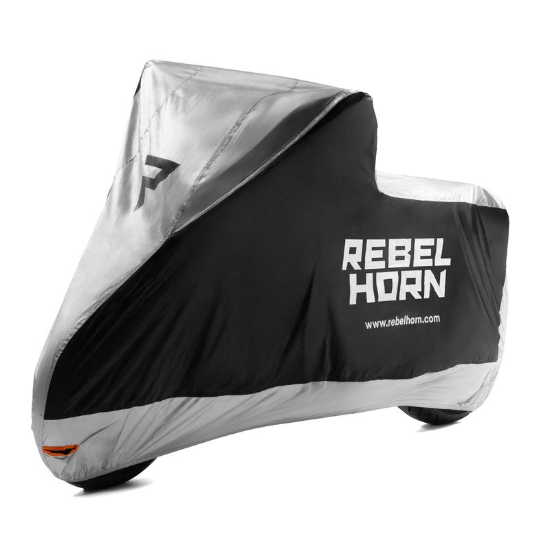 Pokrowiec Na Motocykl Rebelhorn Shelter Black Silver - zdjęcie 2