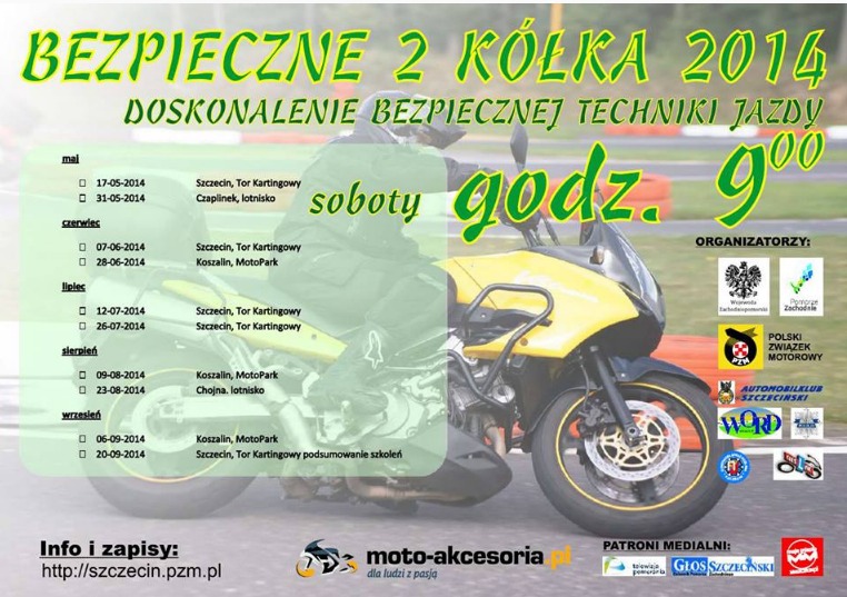 Bezpłatne szkolenia motocyklowe - Bezpieczne dwa kółka